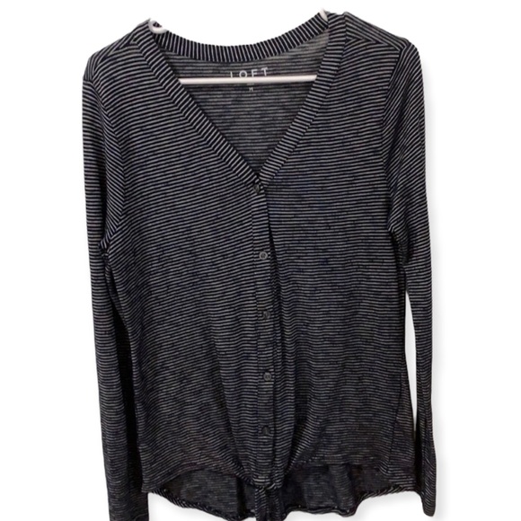 LOFT KNIT BUTTON UP TOP - Picture 14 of 15